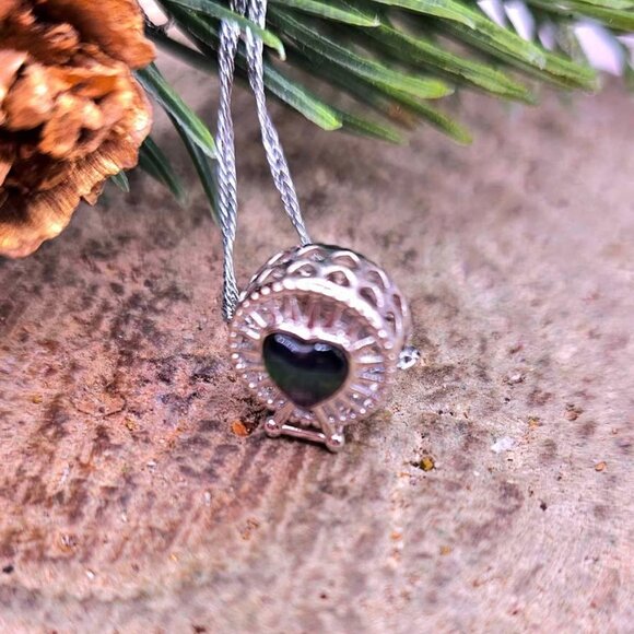 Genuine Canadian Ammolite Ferris Wheel 925 Pendant Necklace - Picture 6 of 11